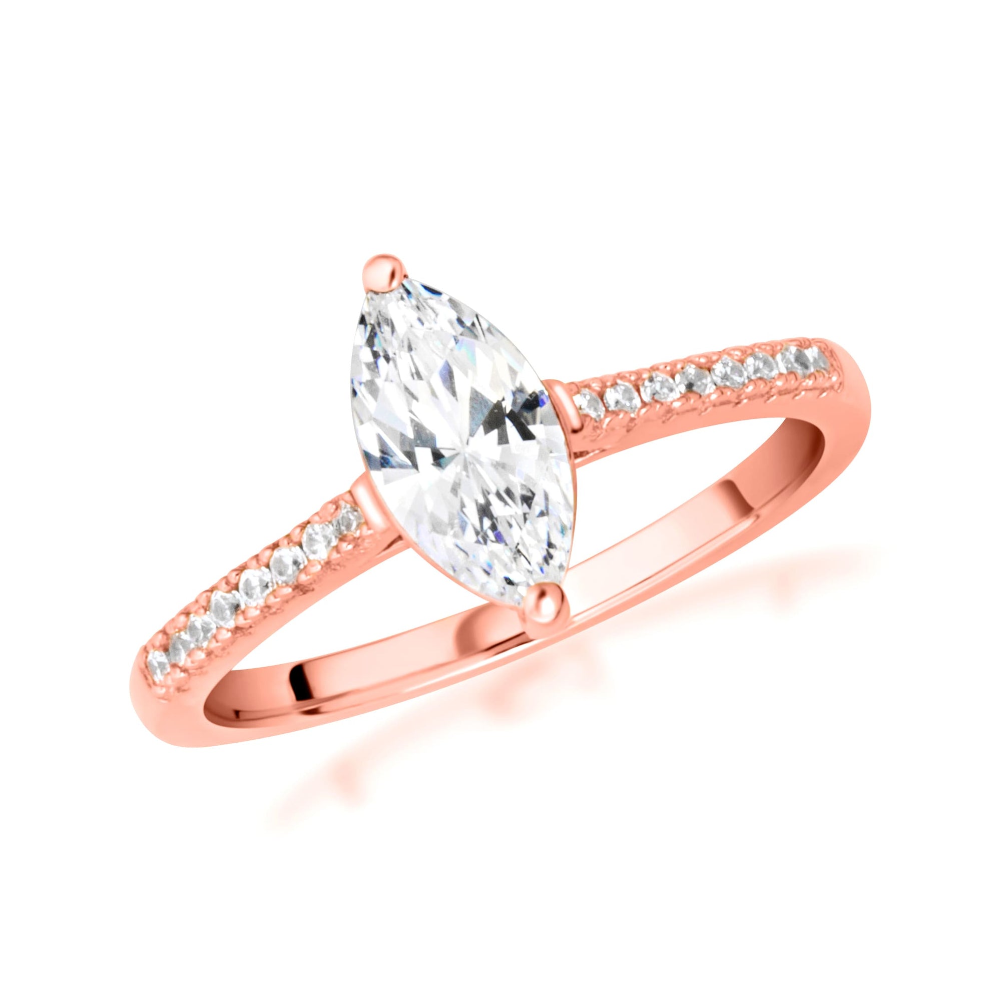 14K Gold Marquise Cut Lab-Grown Diamond Engagement Ring 1.13cts, view 4