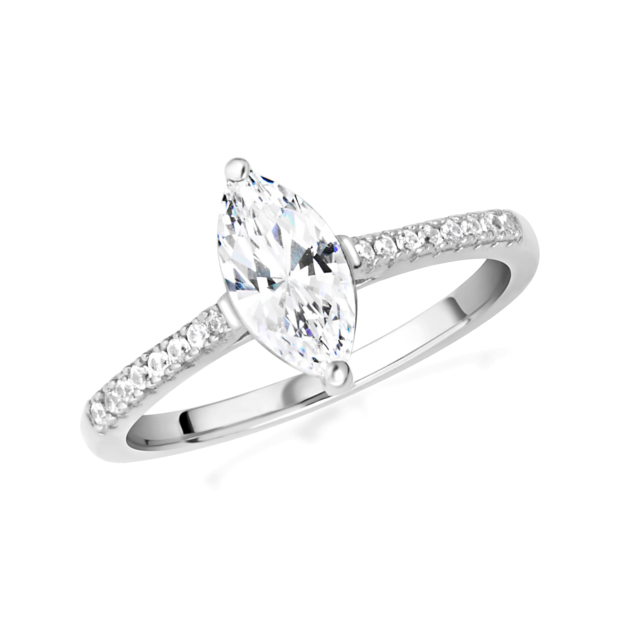 14K Gold Marquise Cut Lab-Grown Diamond Engagement Ring 1.13cts, view 5