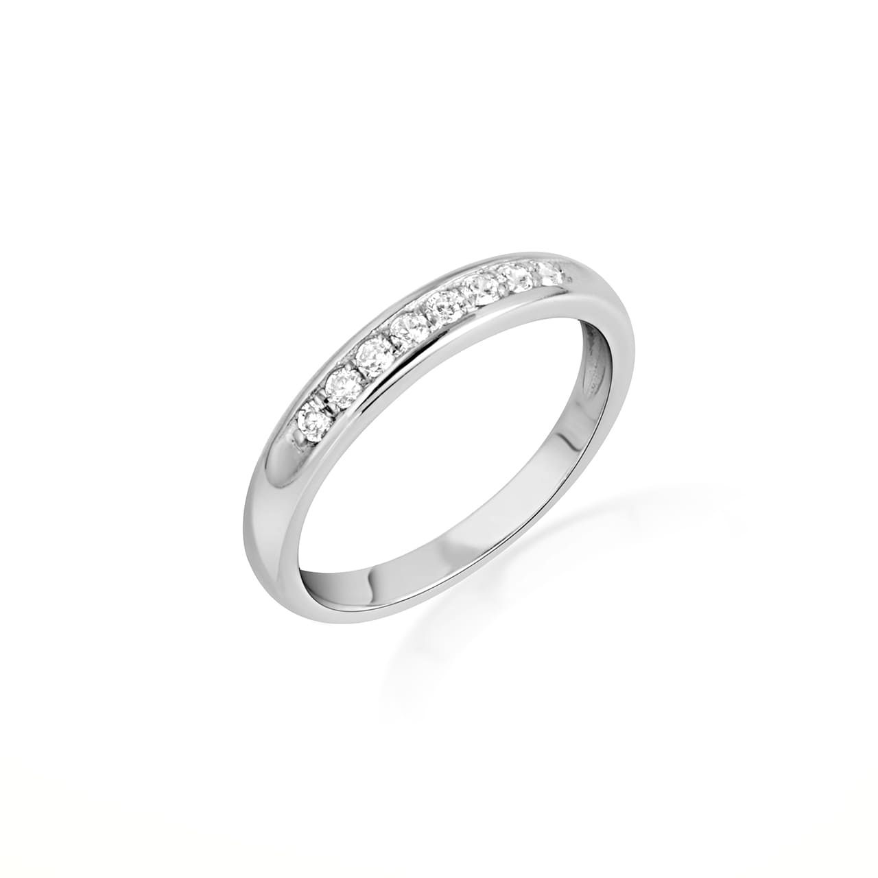 14K Gold Pave Lab-Grown Triple Set Diamond Engagement Band Ring, view 4