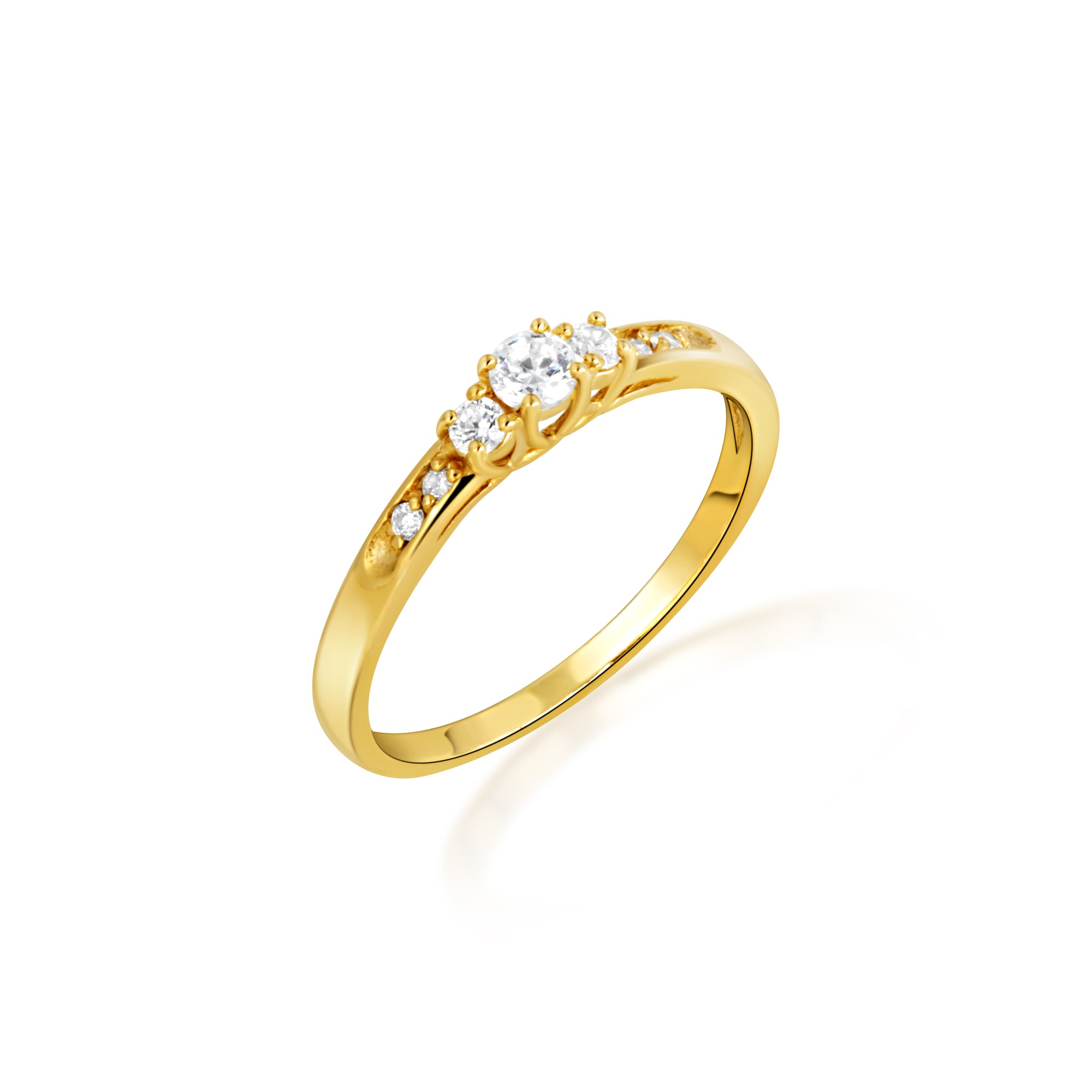 14K Gold Pave Lab-Grown Triple Set Diamond Wedding Band Ring Set, view 6