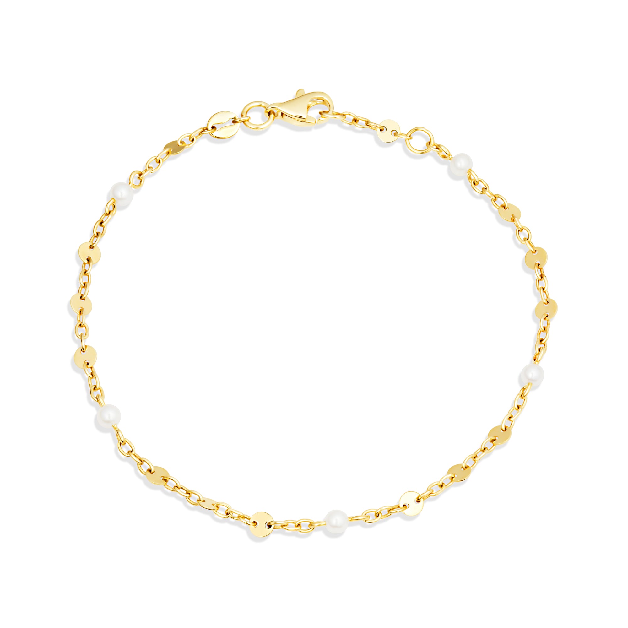 14K Gold Pearl Bracelet