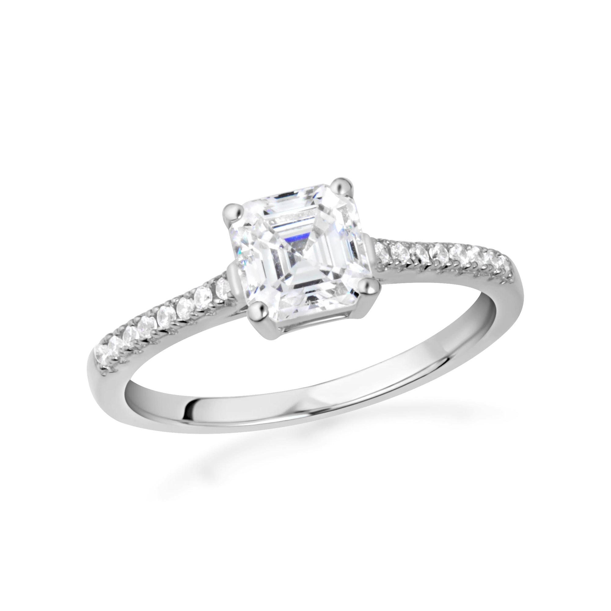 14K Gold Princess Cut Lab-Grown Diamond Engagement Ring 1.13cts, view 4
