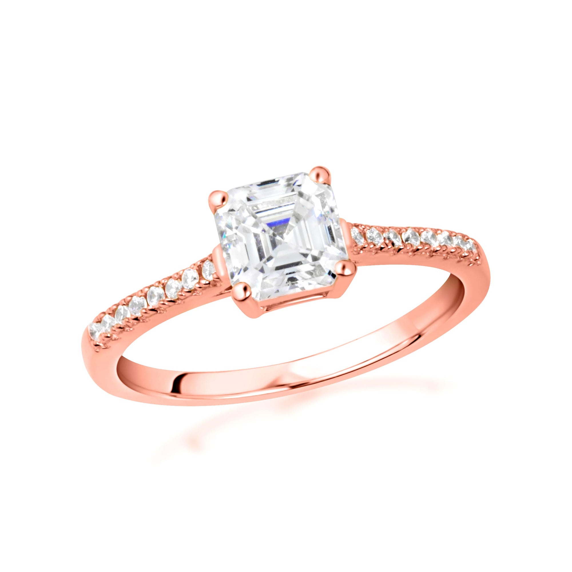 14K Gold Princess Cut Lab-Grown Diamond Engagement Ring 1.13cts, view 5