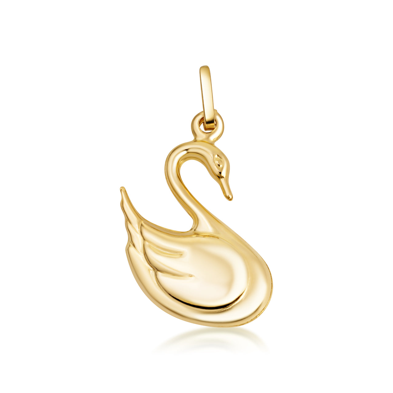 14K Gold Swan Necklace