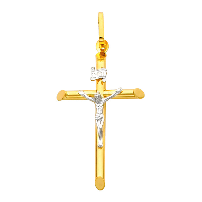 14K Gold Two-Tone Adored Crucifix