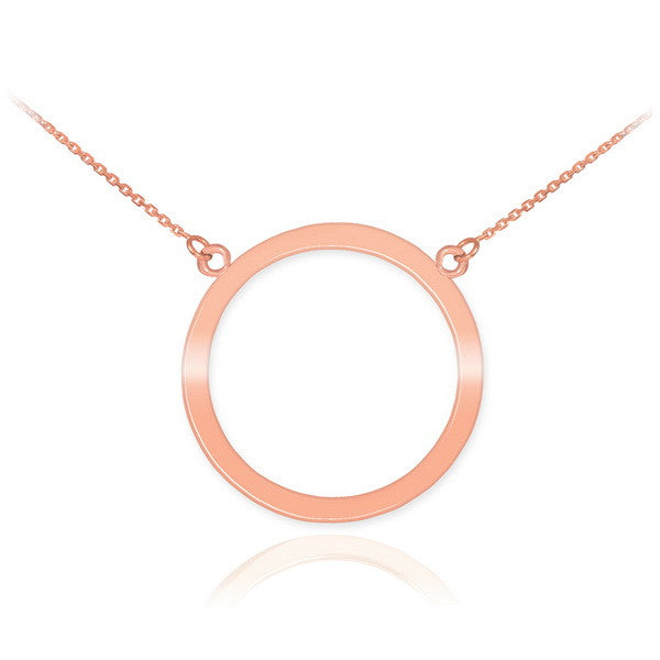 14K Polished Gold Circle Of Life Karma Necklace, view 2