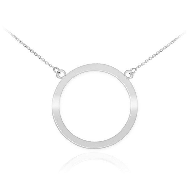 14K Polished Gold Circle Of Life Karma Necklace, view 3