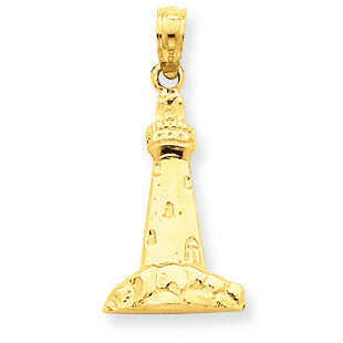14K Solid Gold Cape May Lighthouse Charm