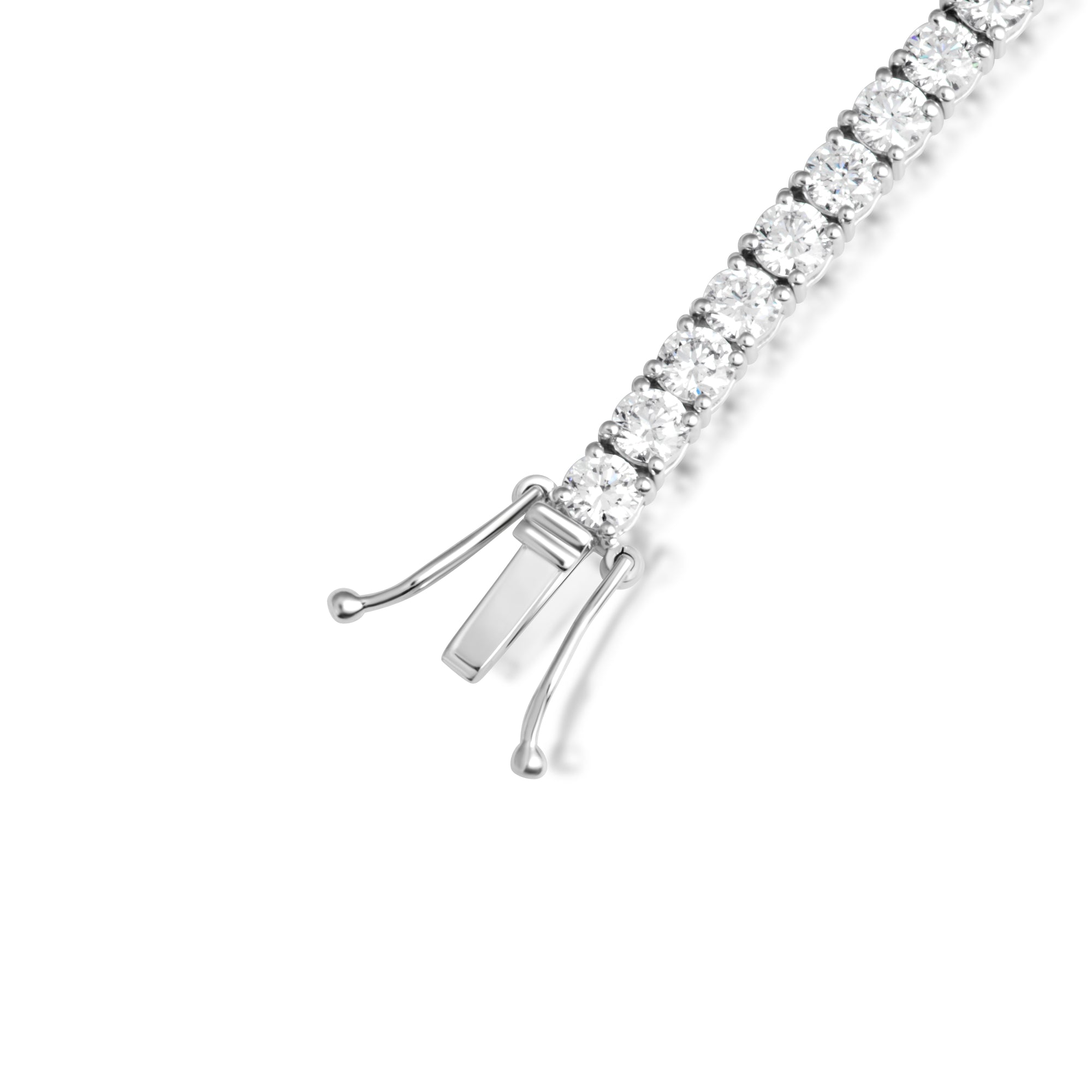 14K White Gold Lab-Grown Diamond Tennis Bracelet 2.4cts - 3.4cts, view 5