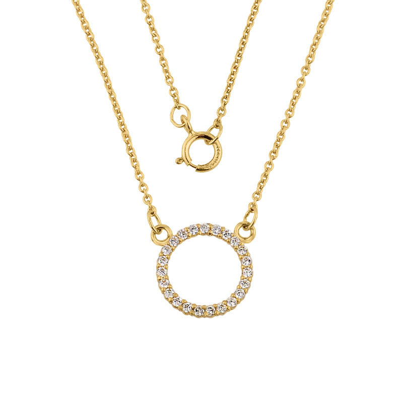 14K Yellow Gold "Circle of Love" Necklace, view 2