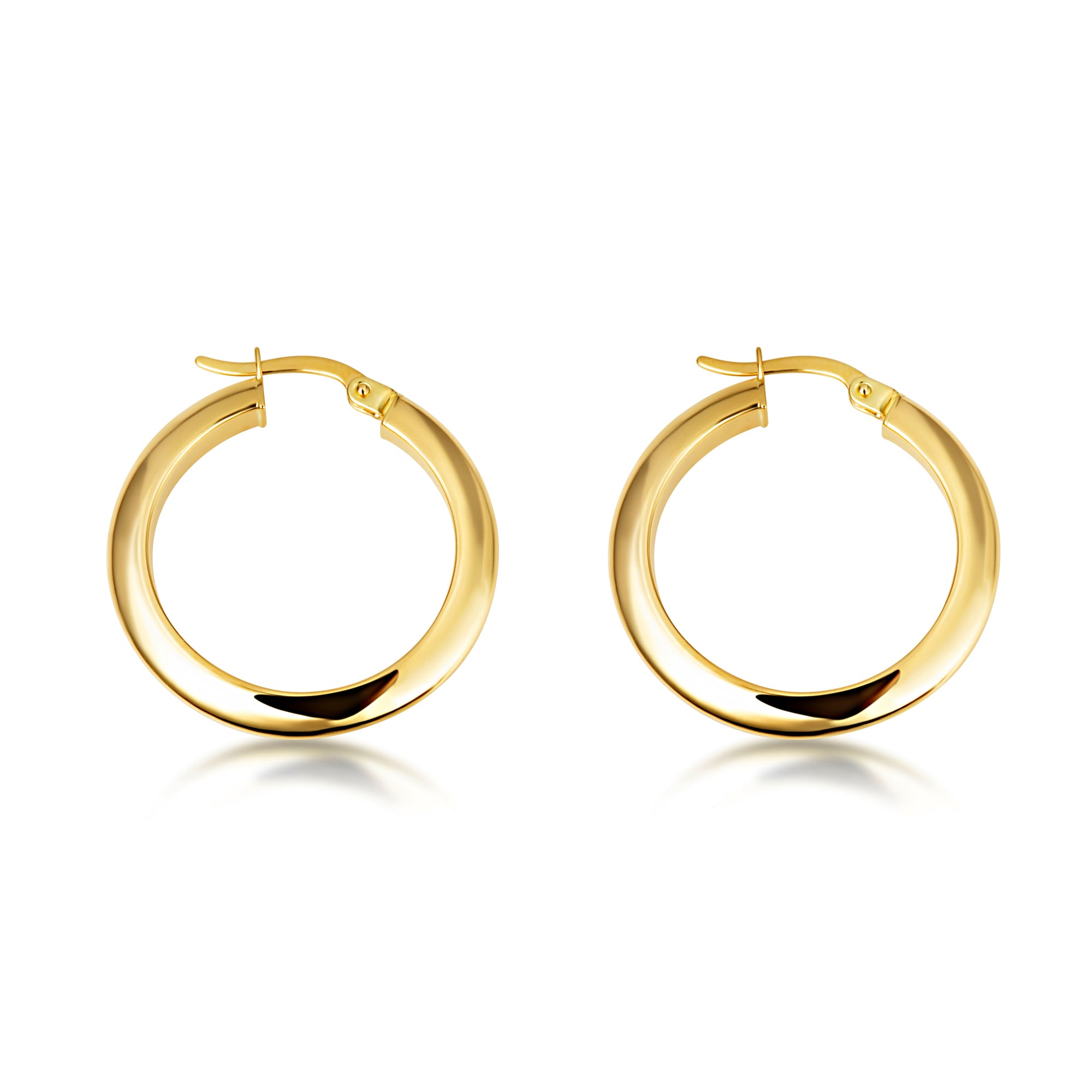 14K Yellow Gold Classic Hoop Earrings