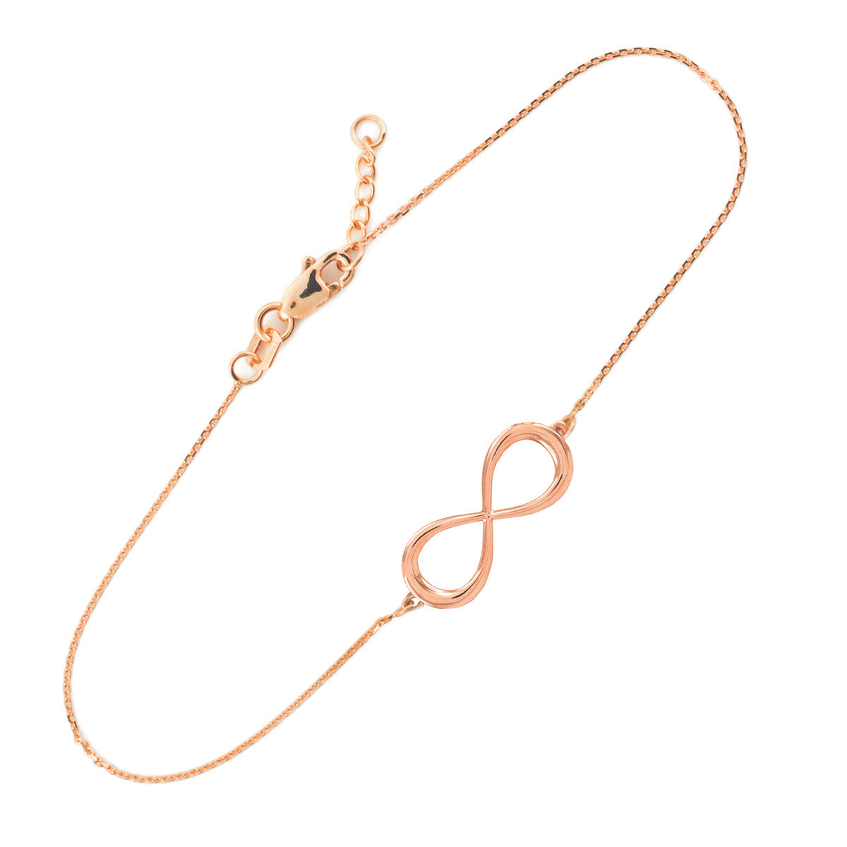 14K Yellow Gold Classic Infinity Bracelet, view 2