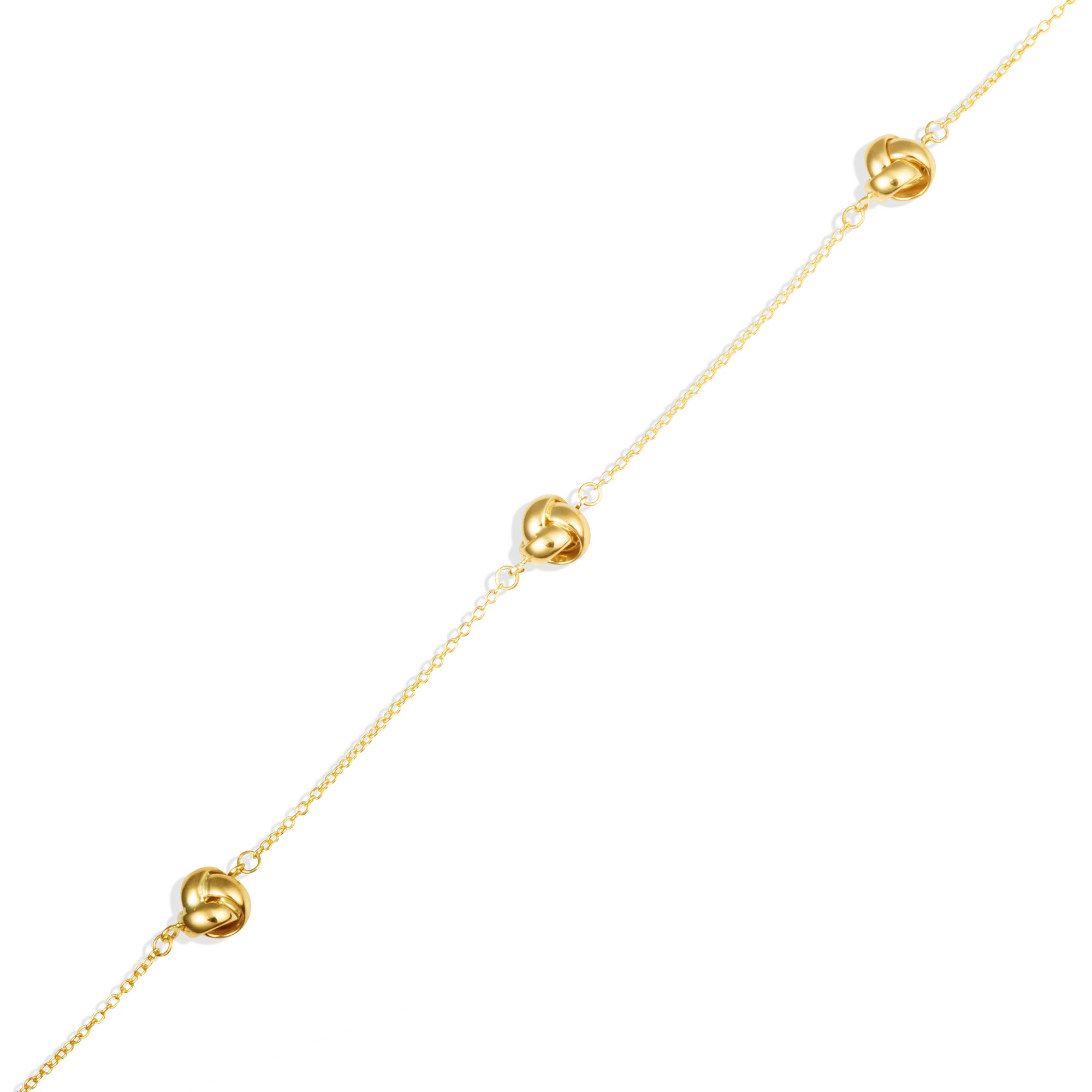 14K Yellow Gold Intertwined Love Knot Bracelet 7", view 4