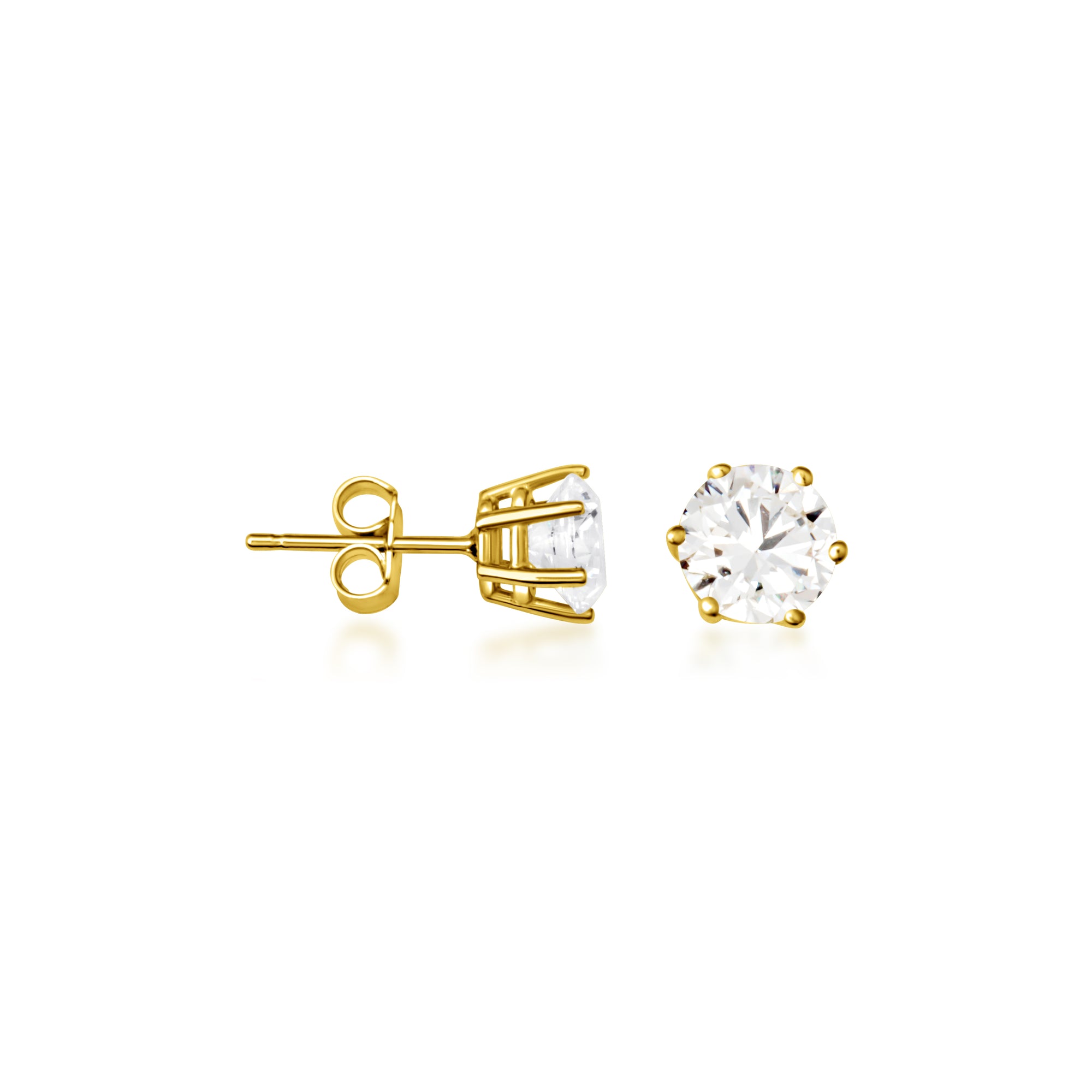 14K Yellow Gold Lab-Grown Diamond Stud Earrings 1.68ct
