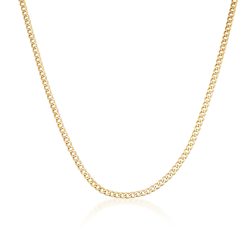 2.68 mm Hollow Men's Gold Miami Cuban Link Chain Necklace