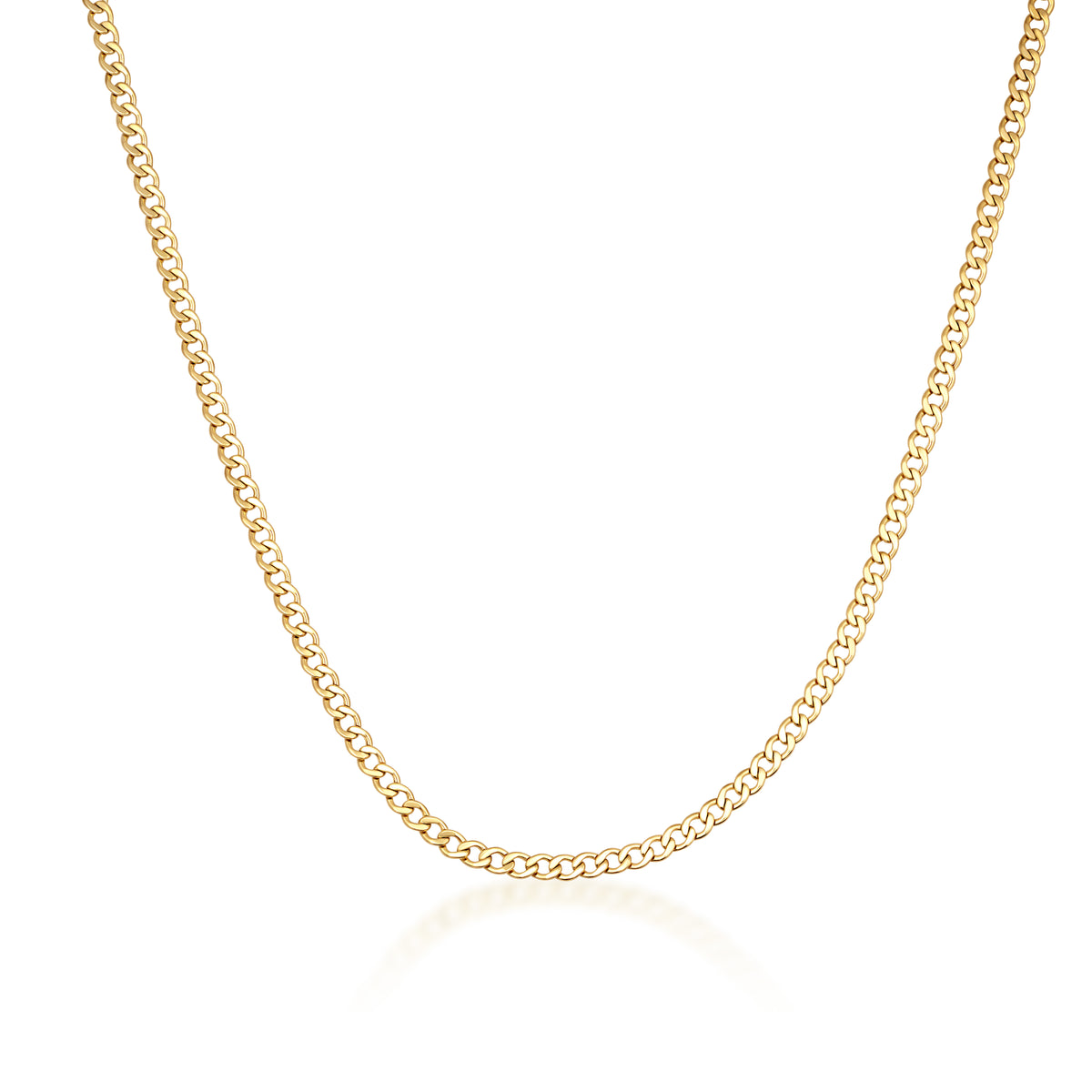 2.68 mm Hollow Men's Gold Miami Cuban Link Chain Necklace