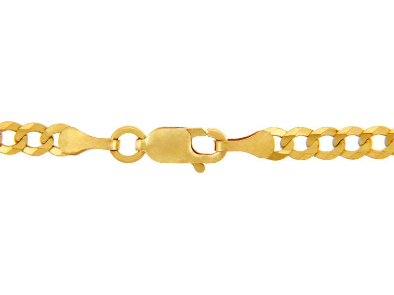 2.85 mm Men’s Gold Miami Cuban Link Chain Necklace, view 3