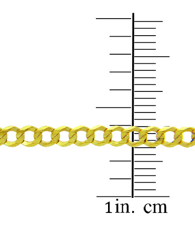 2.85 mm Men’s Gold Miami Cuban Link Chain Necklace, view 4