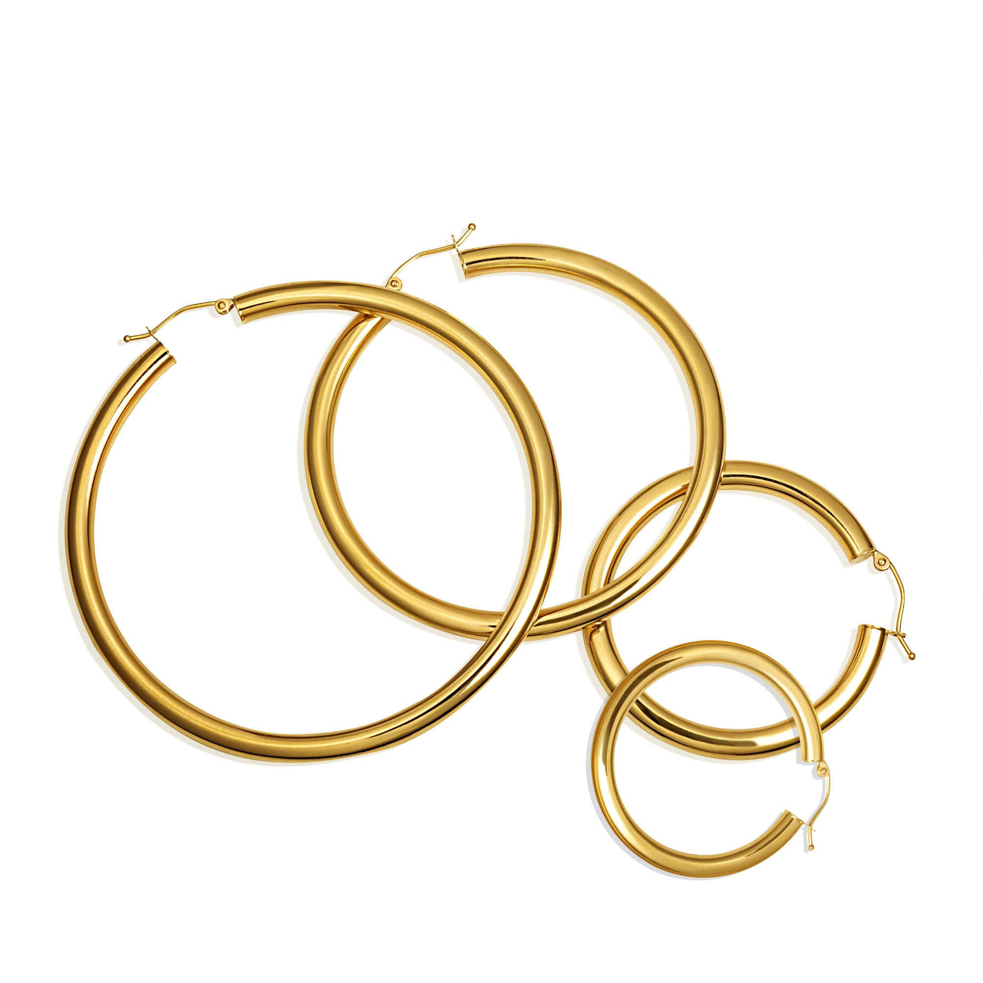 2 mm 14K Gold Hoop Earrings