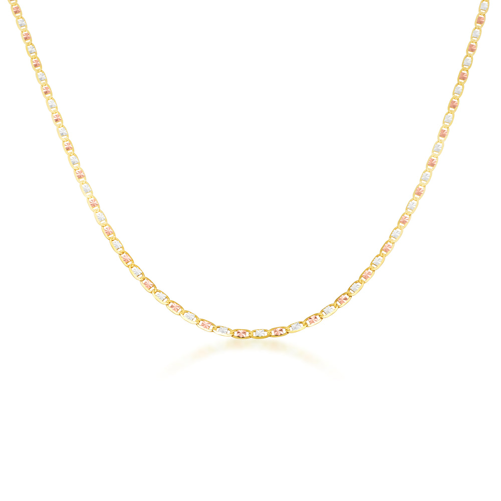 2 mm/2.5 mm Gold Valentino Chain Link Necklace
