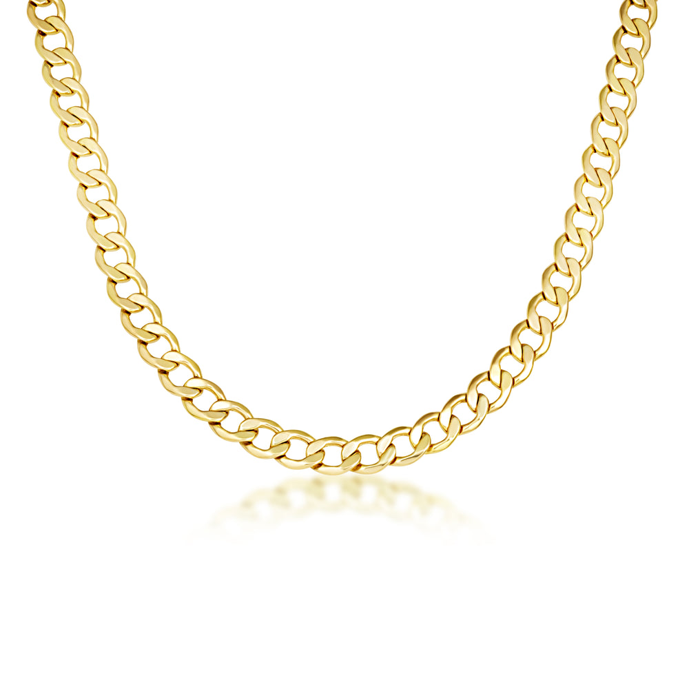3.68 mm Men’s Gold Miami Cuban Link Chain Necklace