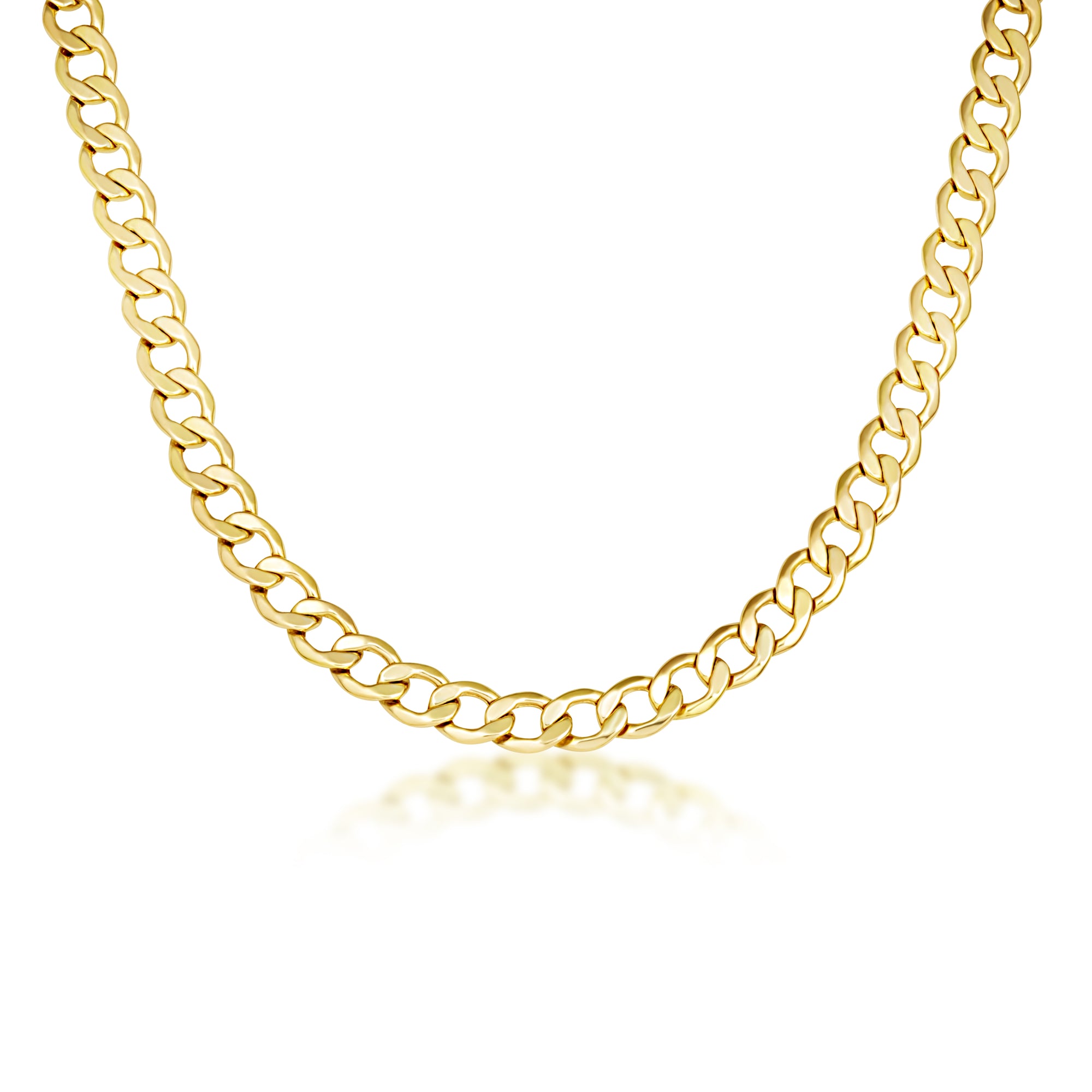 3.68 mm Men’s Gold Miami Cuban Link Chain Necklace