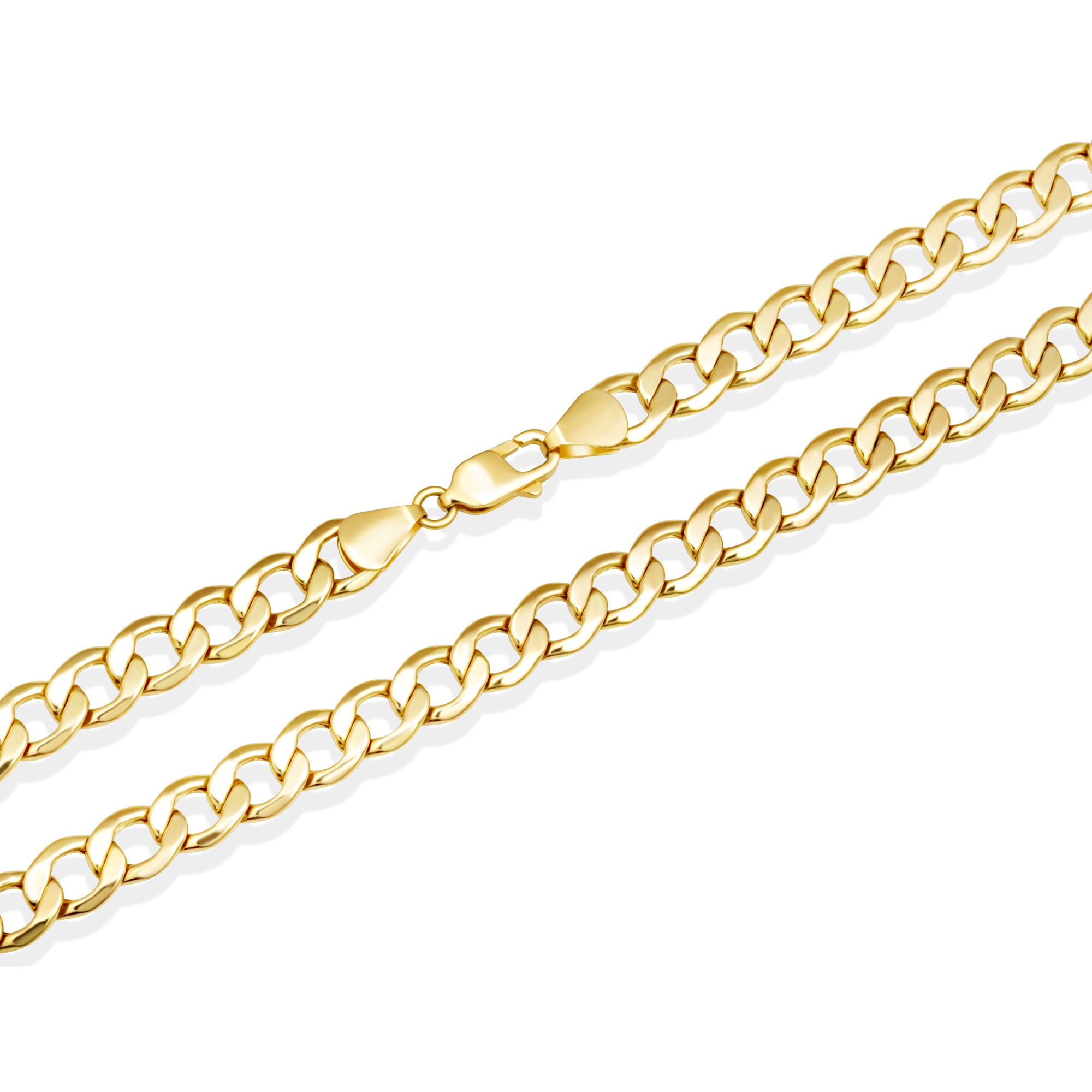3.68 mm Men’s Gold Miami Cuban Link Chain Necklace, view 4