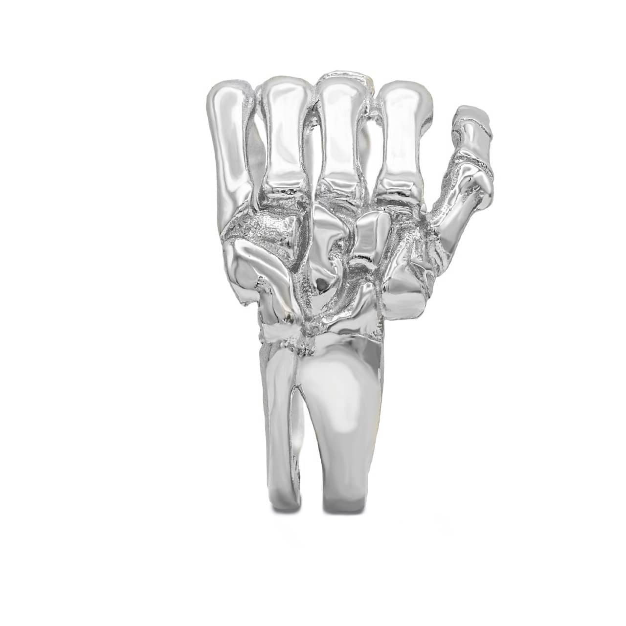 3D Hand Skeleton Ring in Sterling Silver, view 3