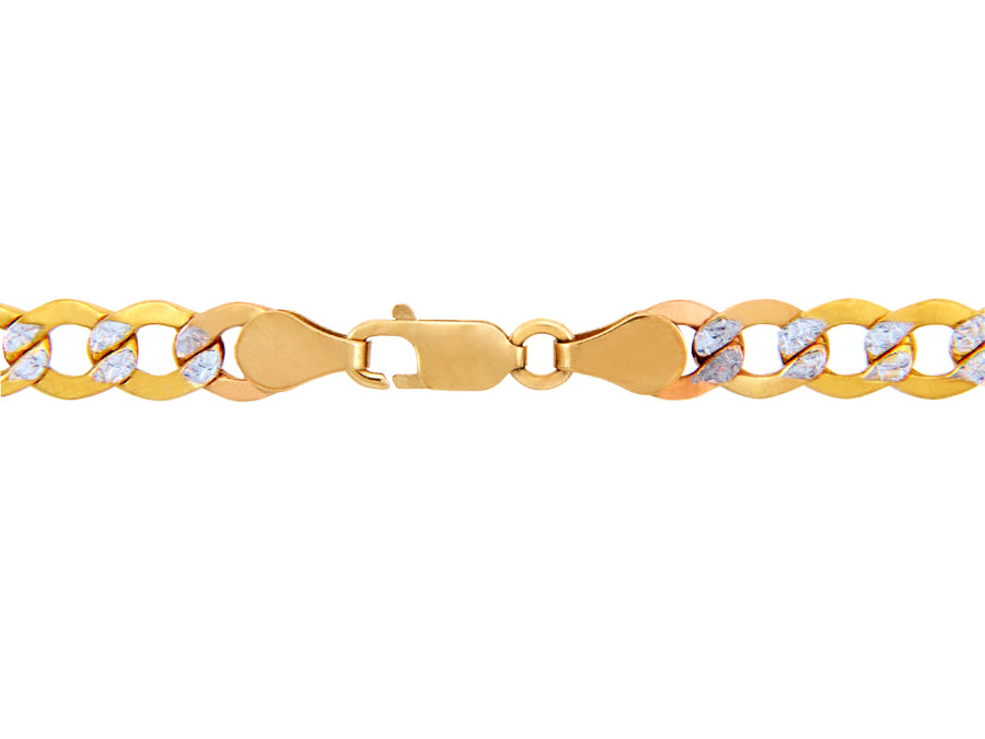 4.78 mm Hollow Cuban Pave 10K Gold Chain, view 2