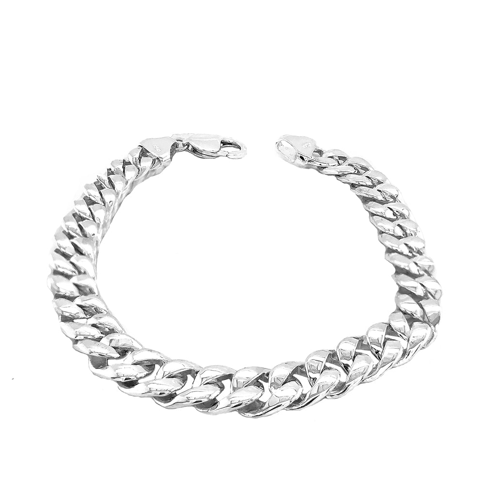 8.6 mm Silver Miami Cuban Link Chain Bracelet