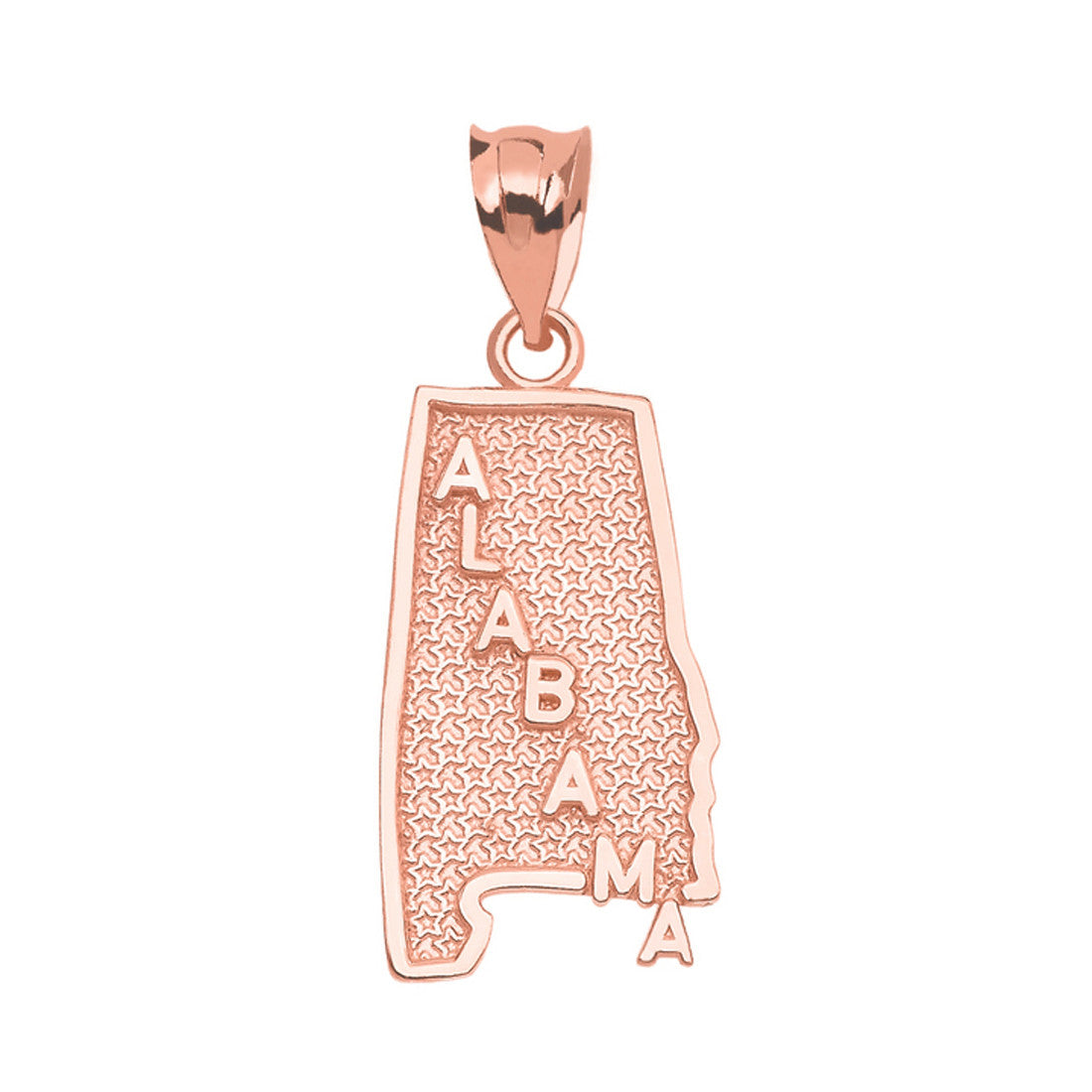 Alabama State Map Gold Pendant Necklace, view 3