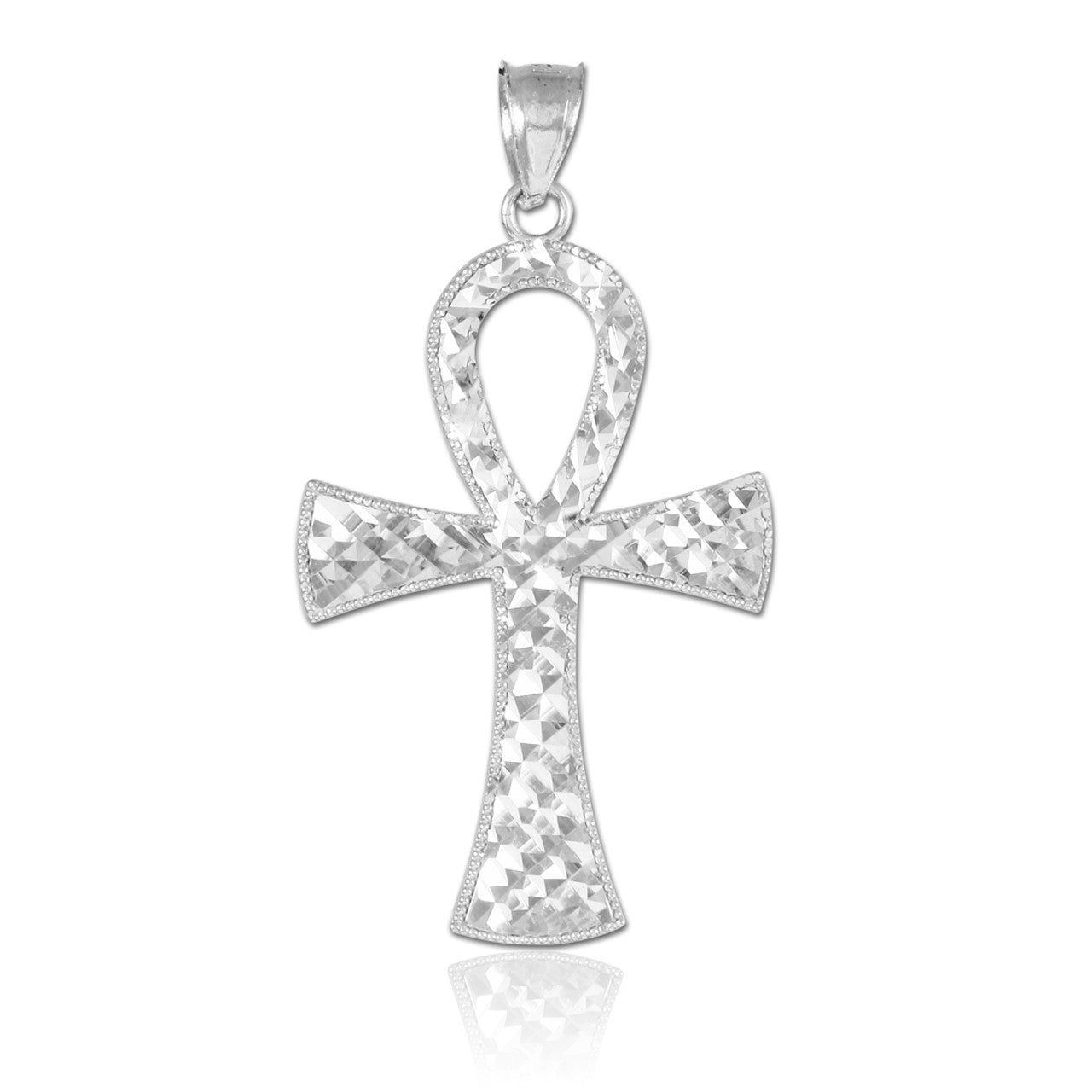 Ankh Cross Gold Pendant Necklace, view 5