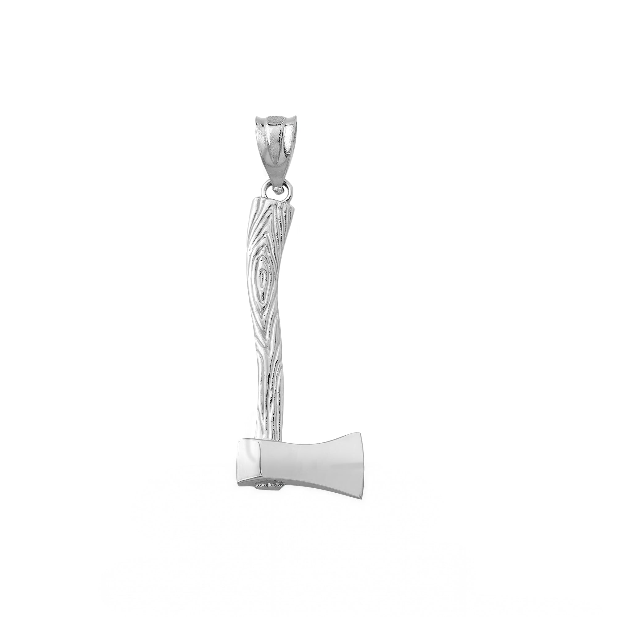 Axe Charm Pendant Necklace in Sterling Silver, view 4