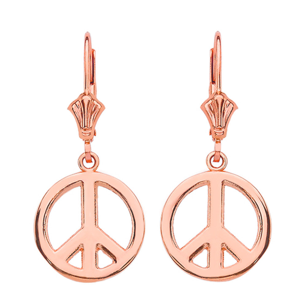 Boho Peace Sign Earrings, view 3