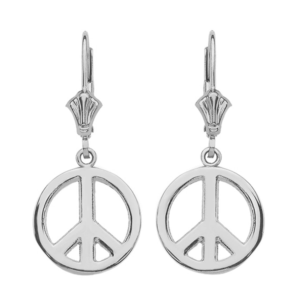 Boho Peace Sign Earrings, view 4