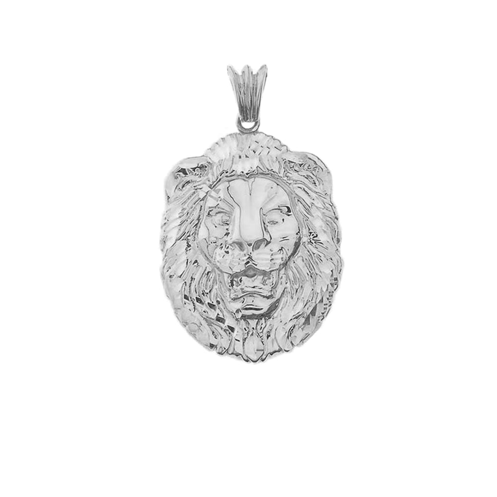 Bold Lion Statement Pendant Necklace in Sterling Silver (Medium), view 2