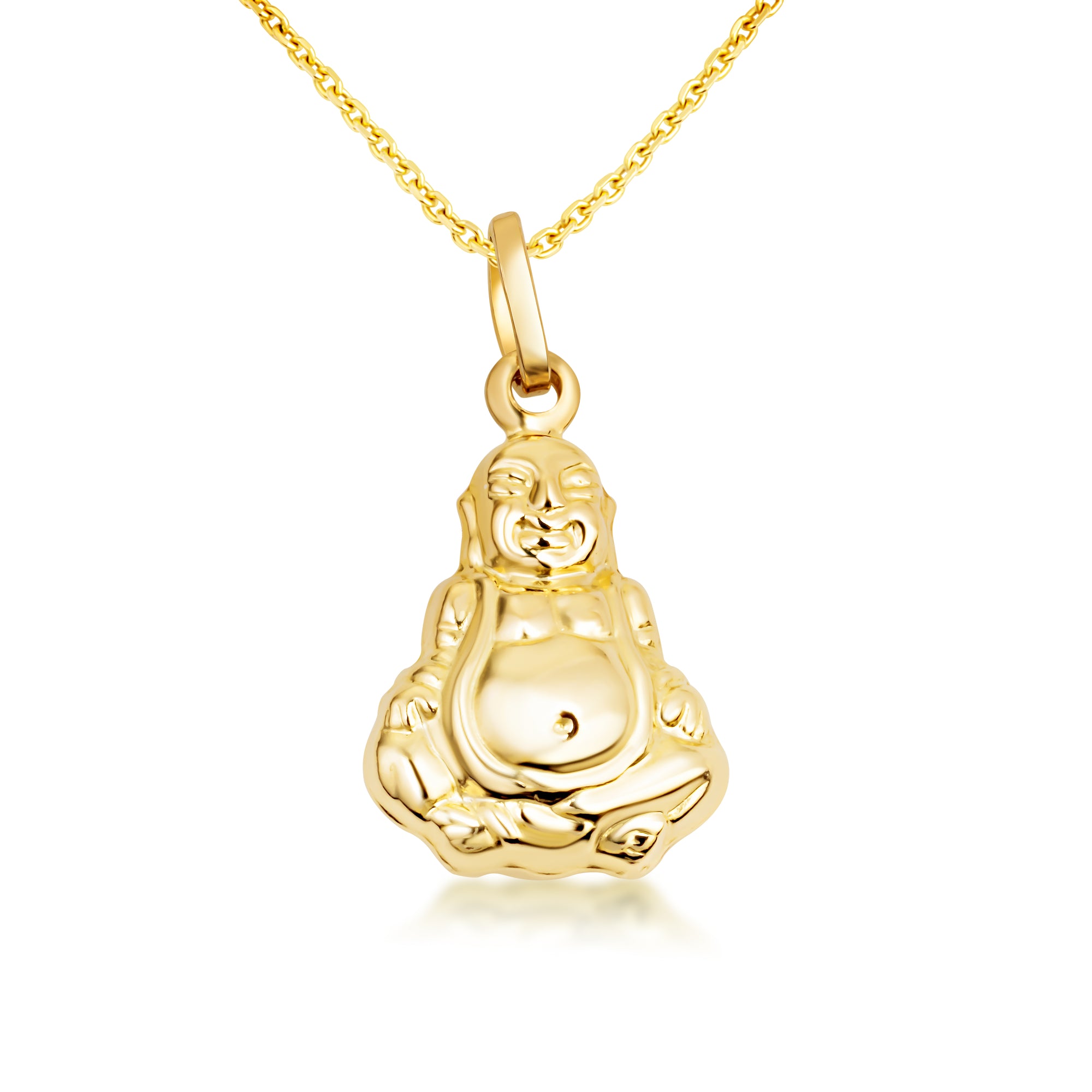 Buddha Necklace in 14K Gold, view 5