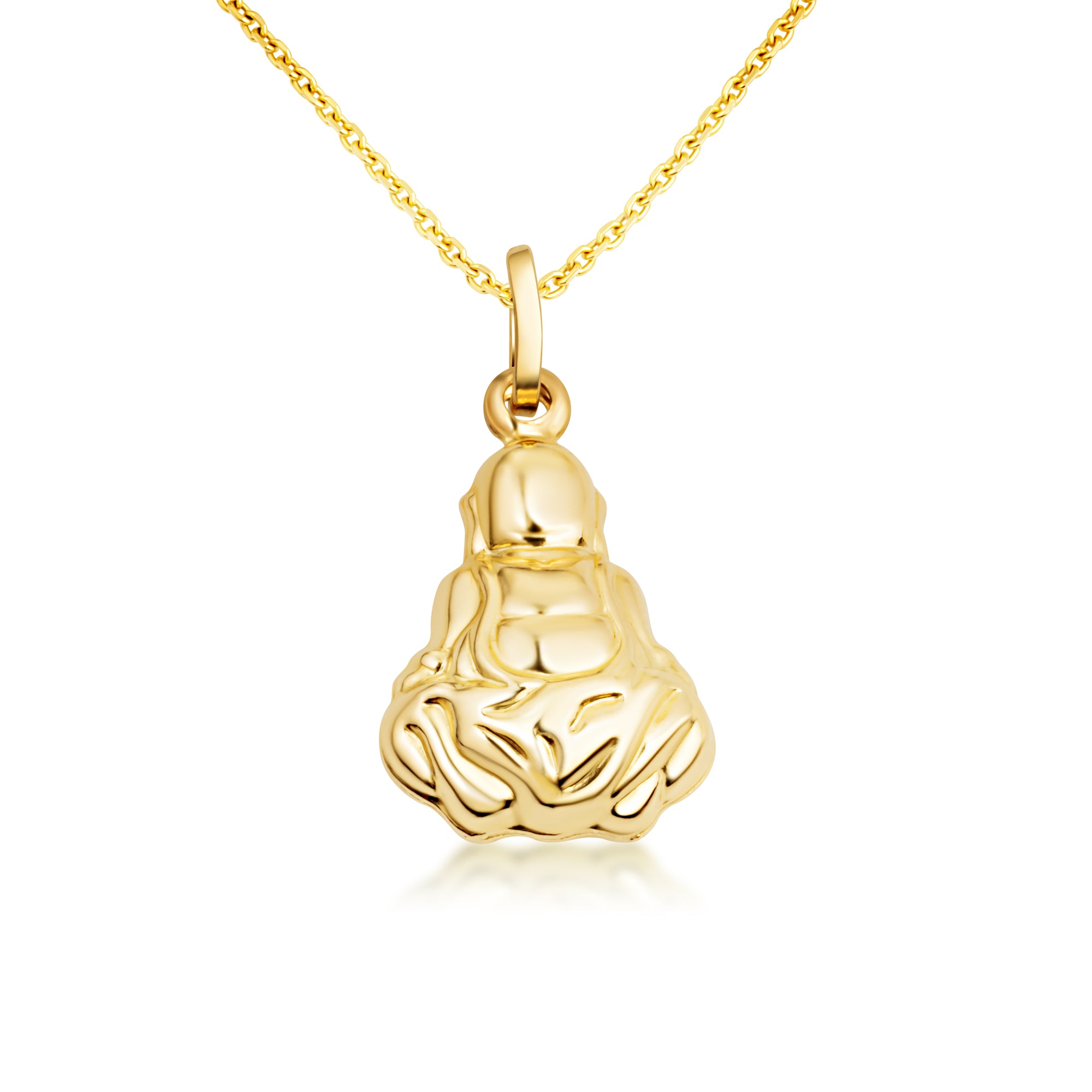 Buddha Necklace in 14K Gold, view 7