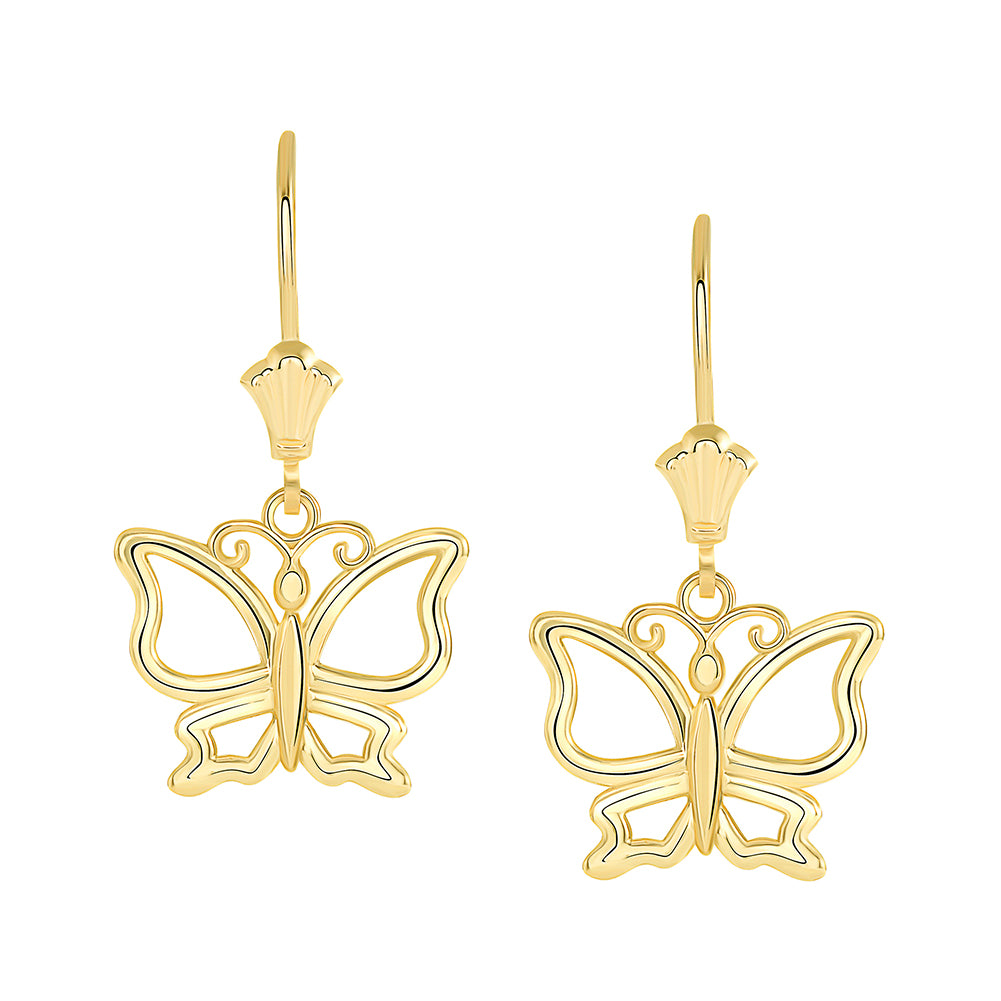 Butterfly Leverback Earrings