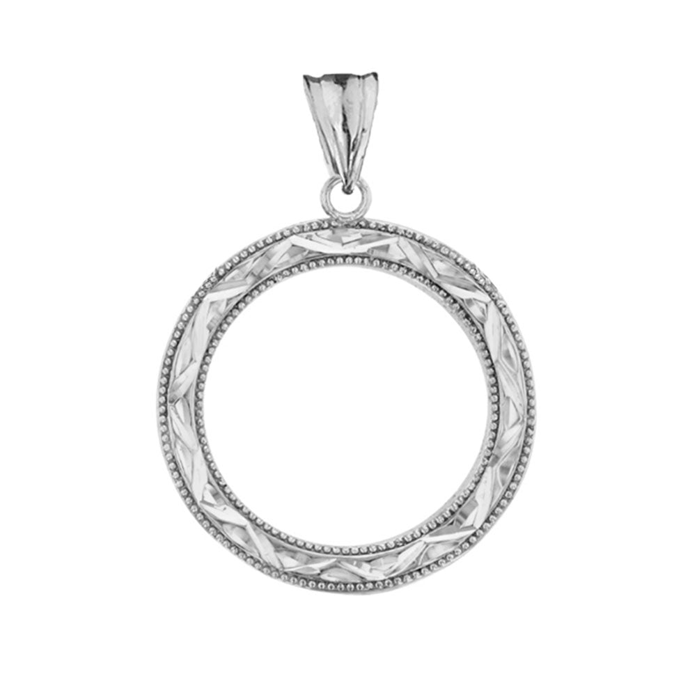 Chic Sparkle Cut Circle of Life Pendant Necklace in Sterling Silver, view 2