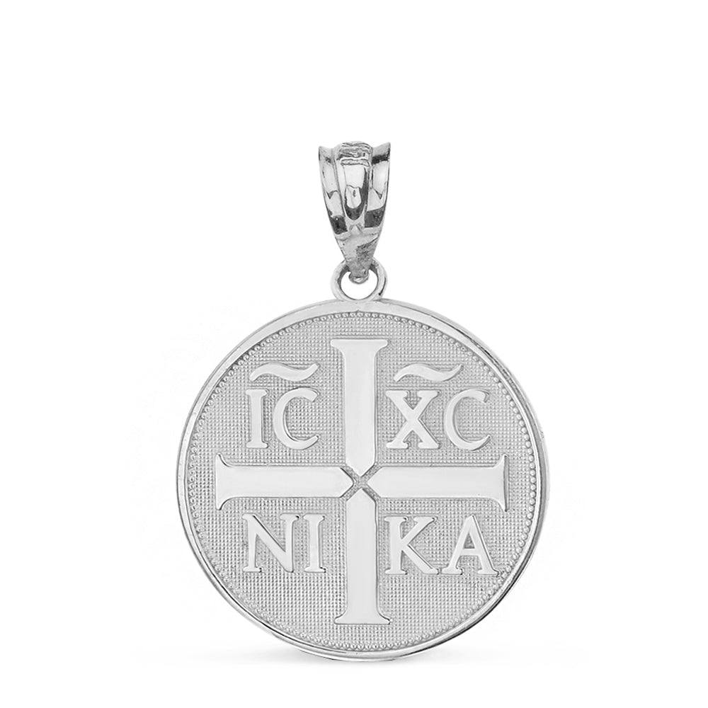Christian Symbol "ΙϹ ΧϹ ΝΙΚΑ" Jesus Christ Conquers Pendant Necklace in Solid Gold, view 8