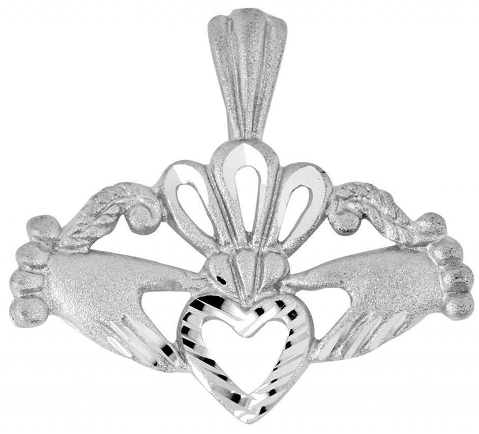 Claddagh White Gold Pendant