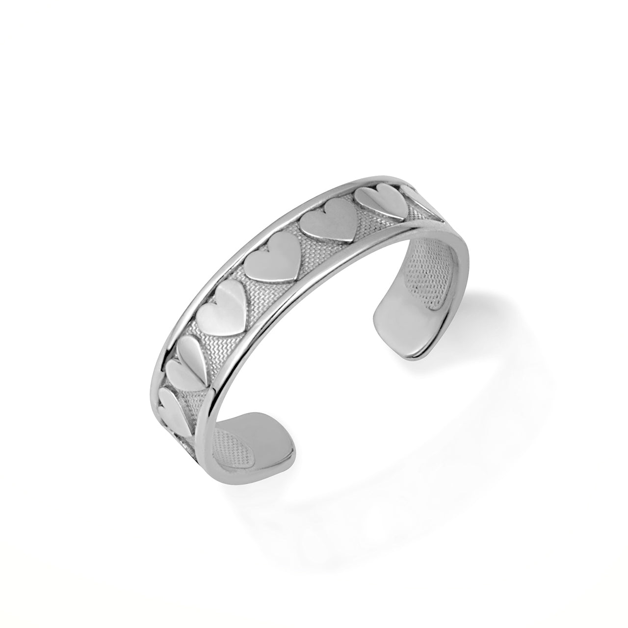 Classy Heart Silver Toe Ring