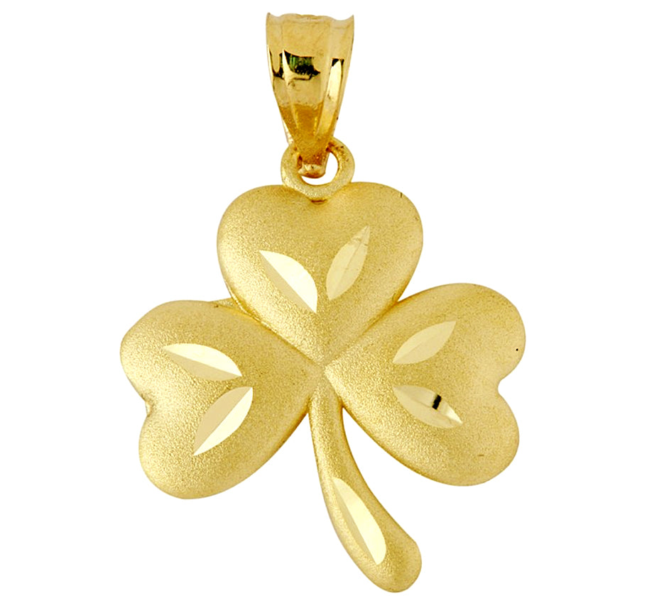 Clover Celtic Pendant In Gold