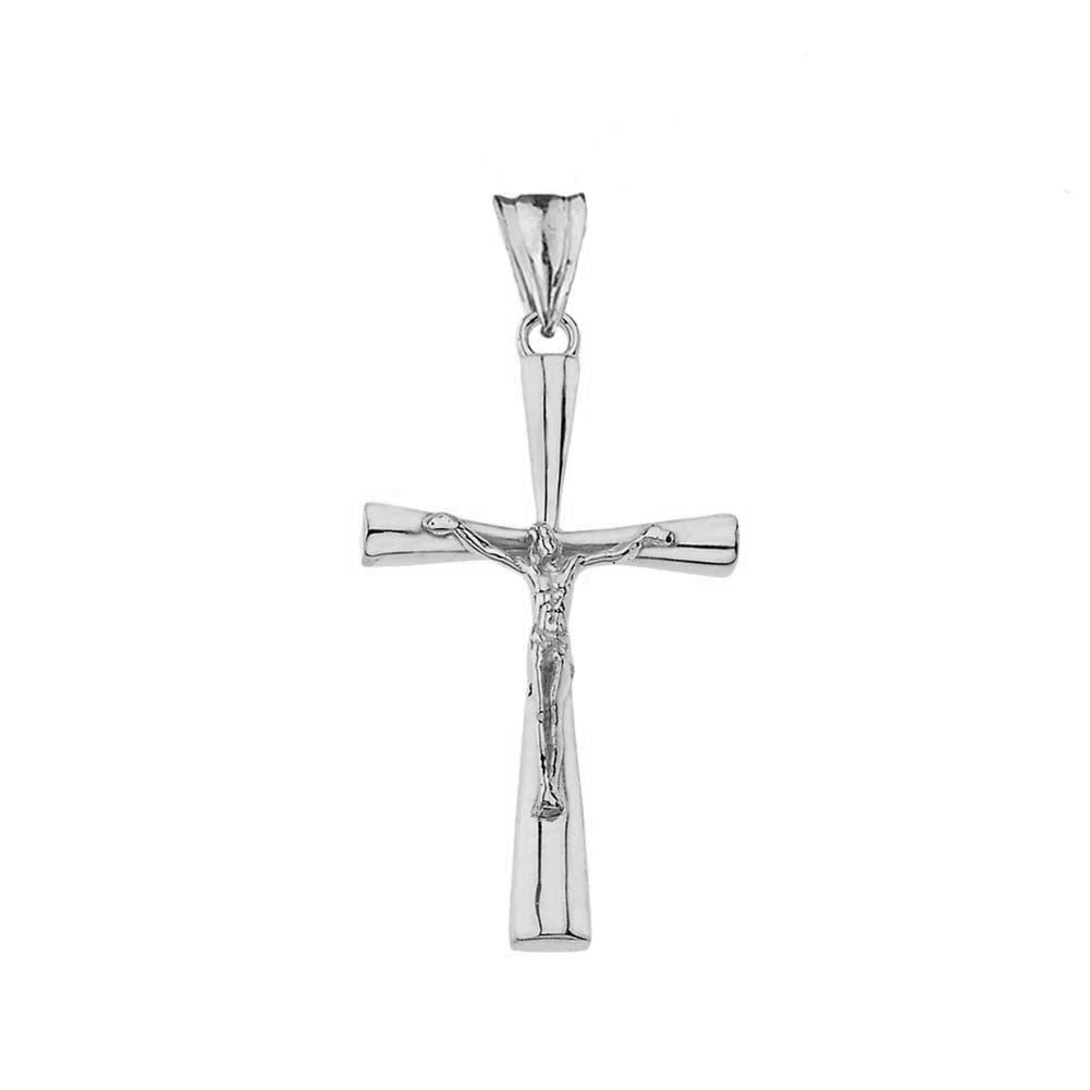 Crucifix Cross Pendant Necklace In Gold (Yellow/Rose/White) (Medium), view 8