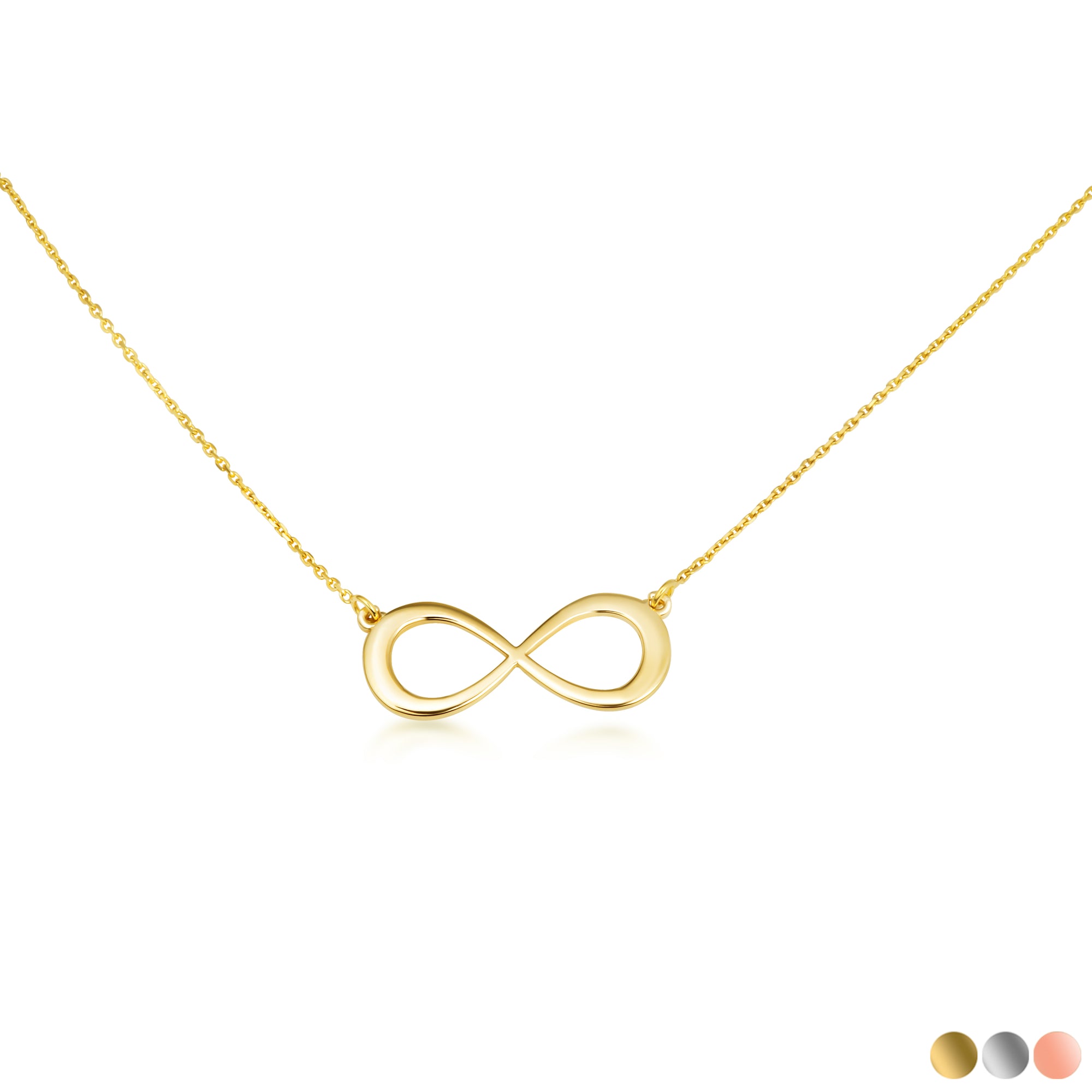 Dainty Infinity Necklace in 14K Gold