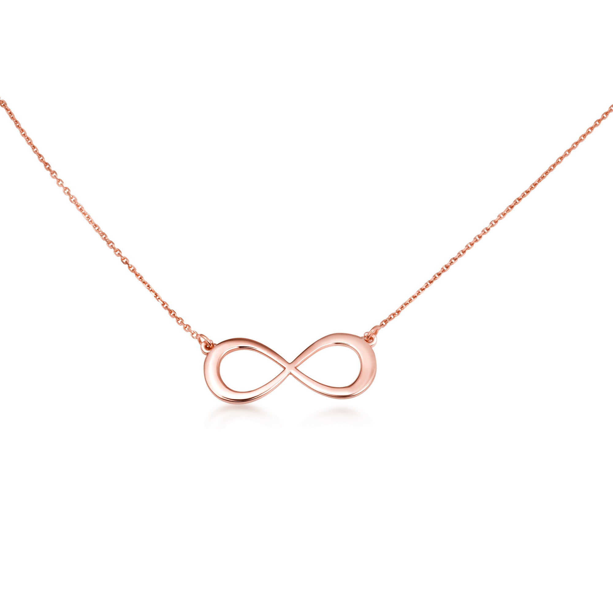 Dainty Infinity Necklace in 14K Gold, view 5