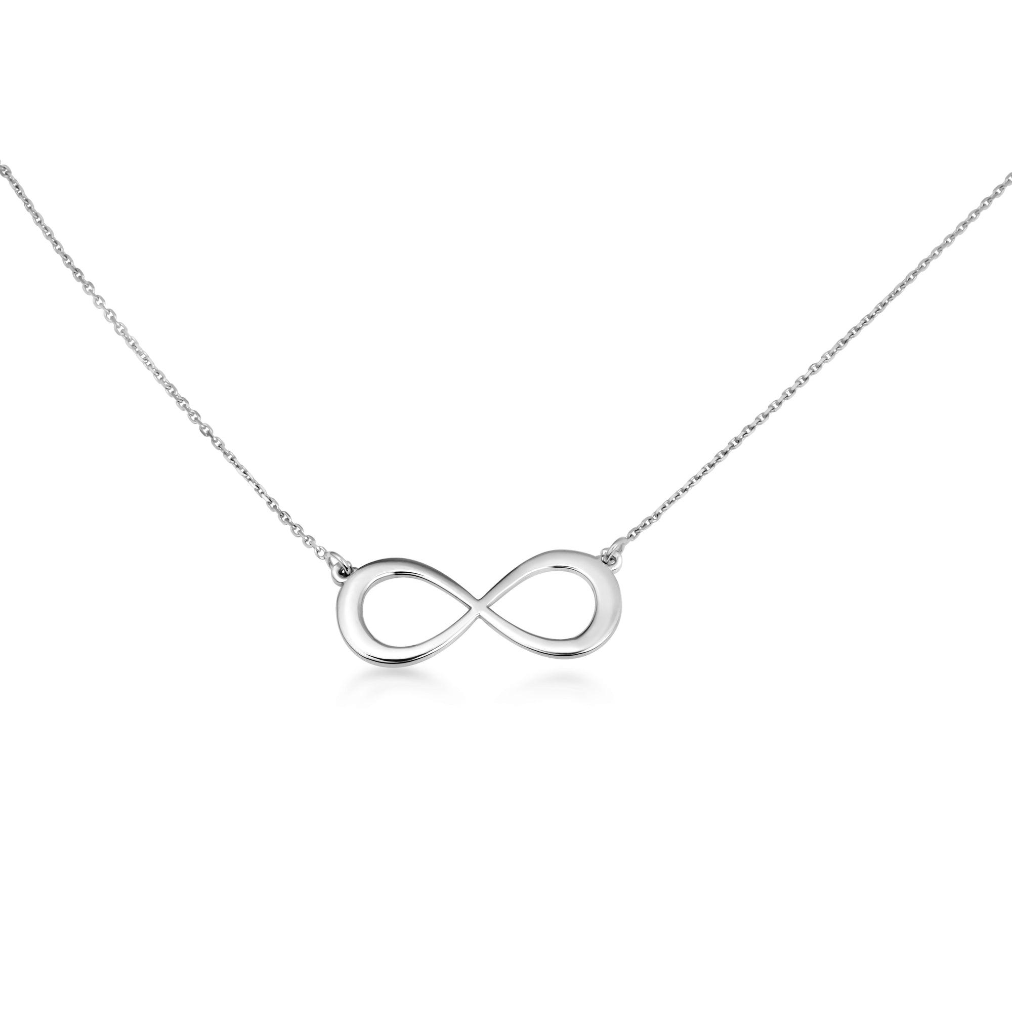 Dainty Infinity Necklace in 14K Gold, view 6