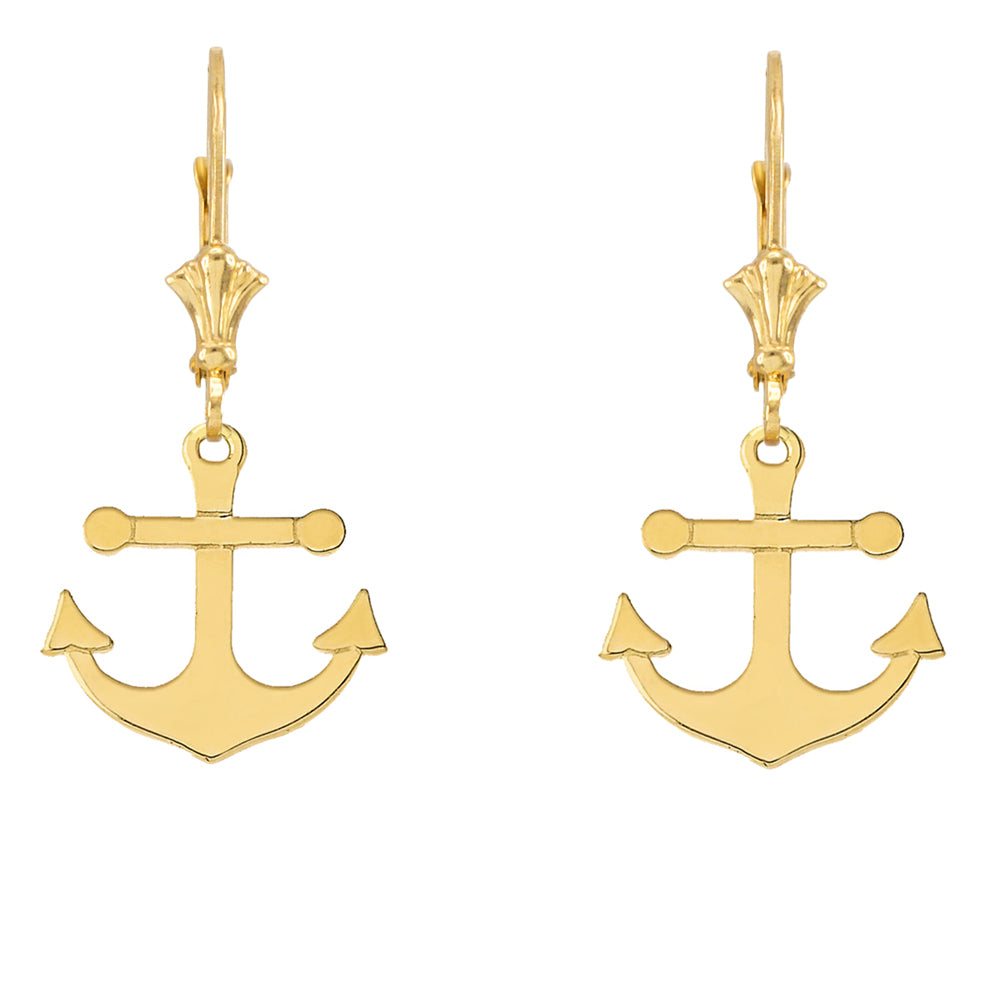 Dainty Sleek Anchor Earrings