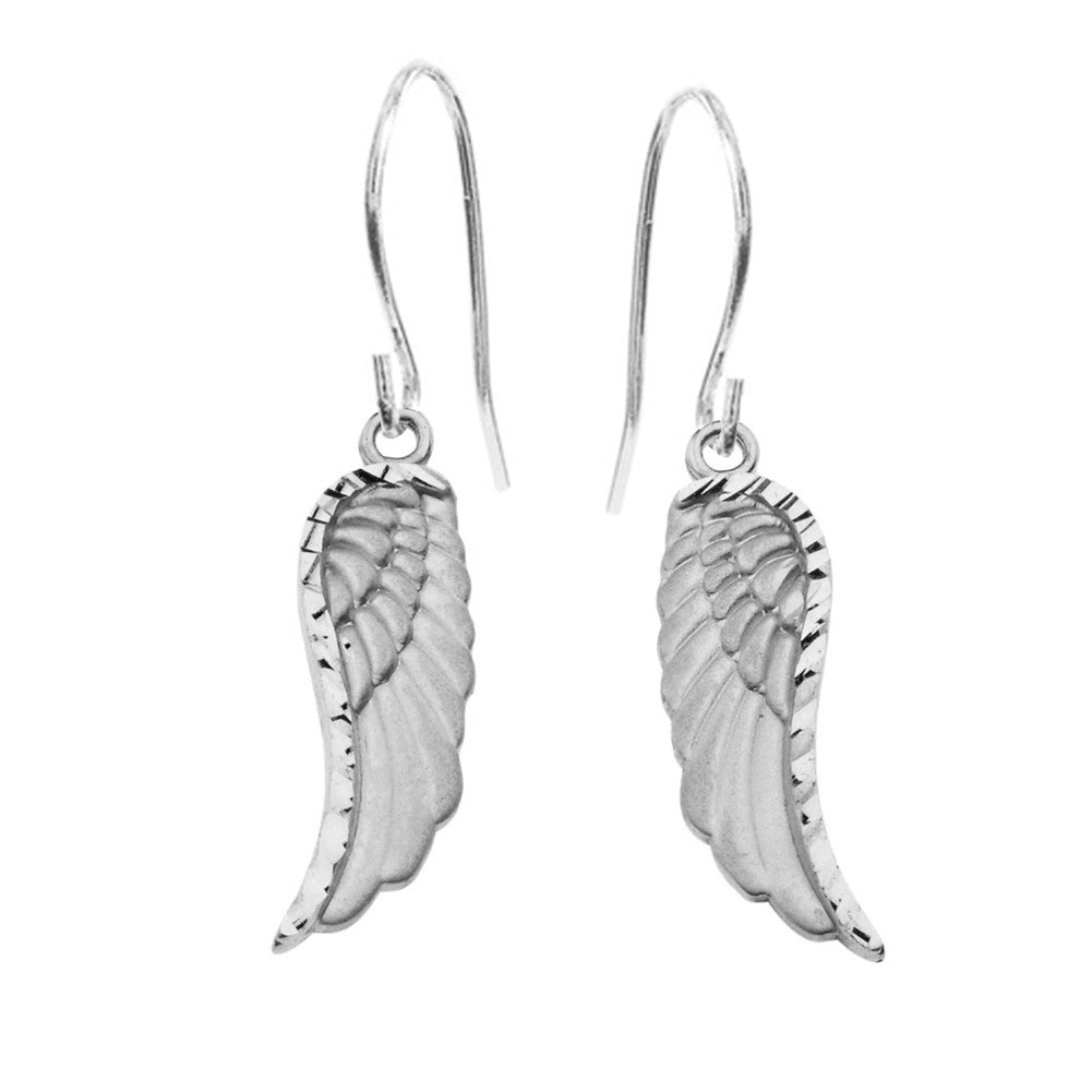 Dangling Angel Wing Earrings, view 3